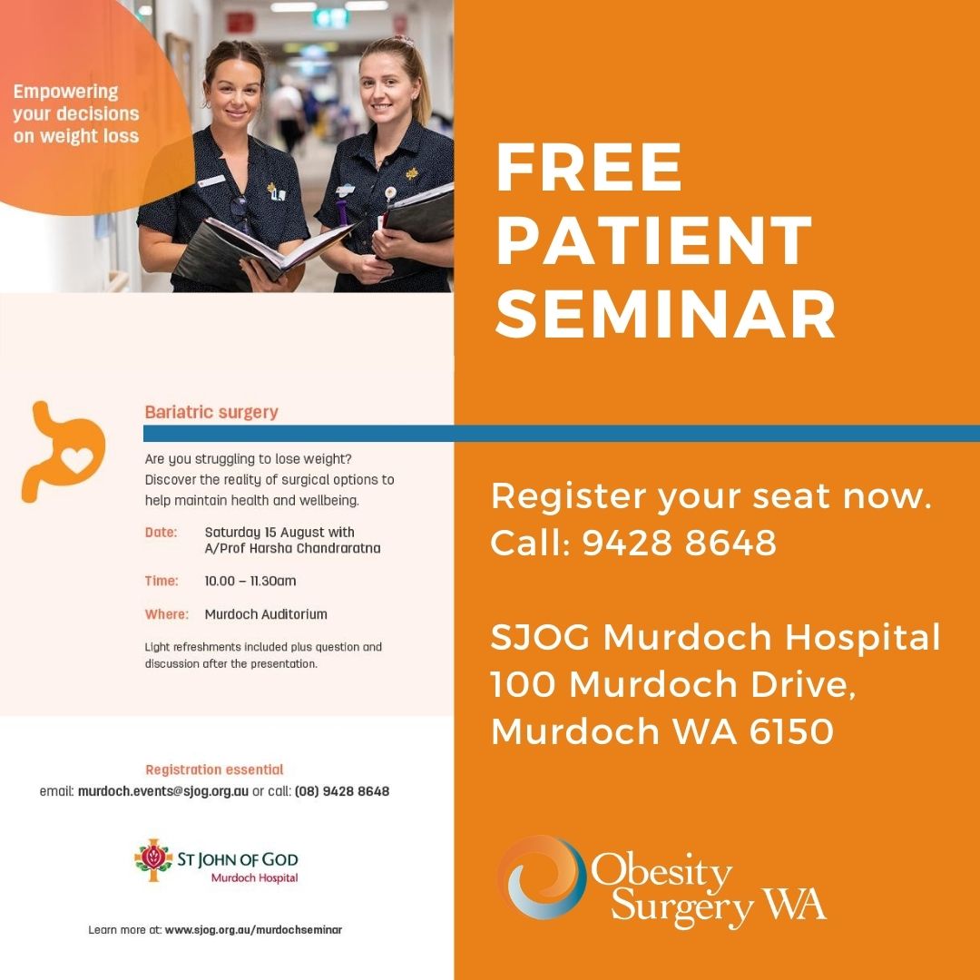 free patient seminar bariatric surgery perth